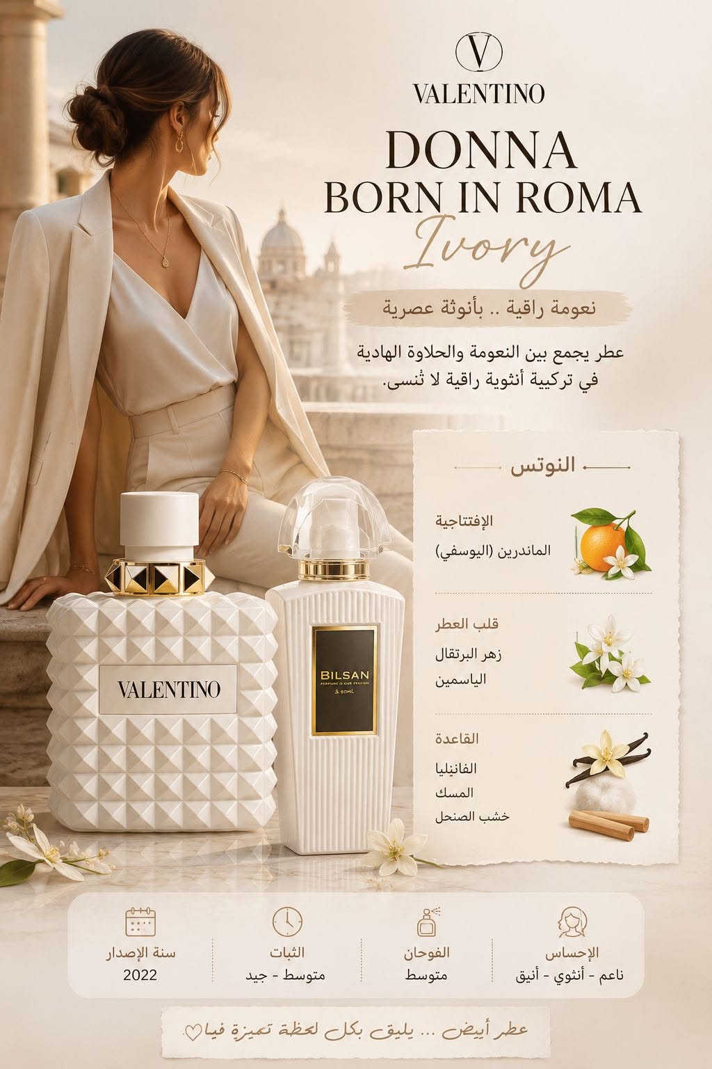 Valentino Donna Born in Roma Ivory By Bilsan
